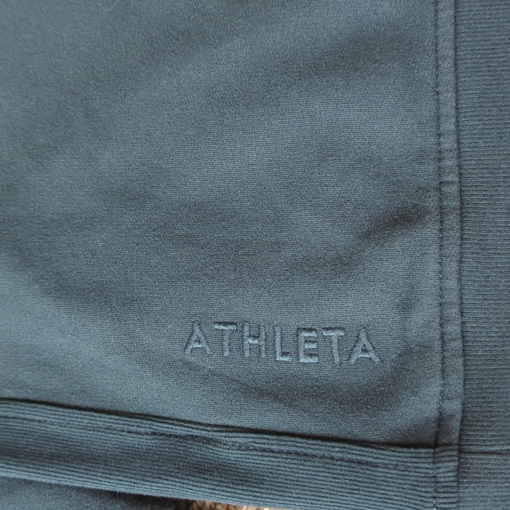 Athleta Forever Fleece 1/4 Zip Sweatshirt - Cypress Green S - Picture 4 of 5